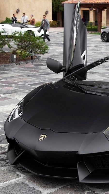 Black Lamborghini Aventador Door Open Wallpaper Download | MobCup
