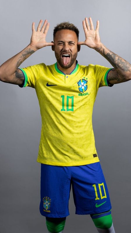 Neymar In Grey Jersey, neymar, grey jersey, footballer, sports