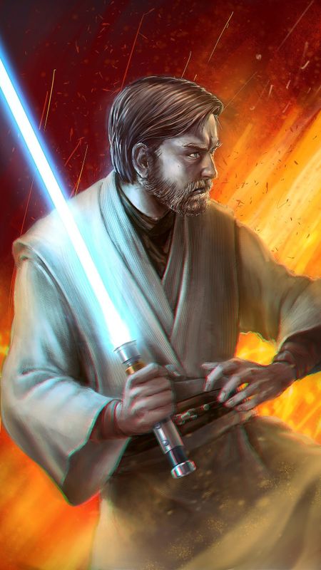 HD wallpaper Star Wars ObiWan Kenobi fight jedi shield light saber   Wallpaper Flare