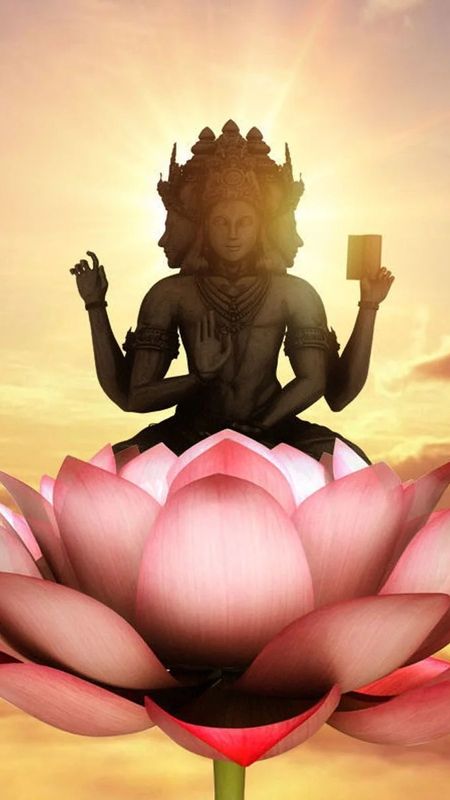 Brahman Lord Brahma Lotus Wallpaper Download | MobCup