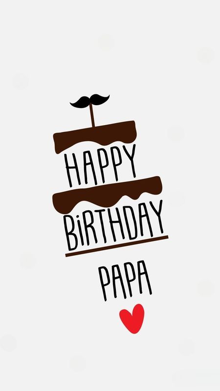 Happy Birthday Papa - White Background Wallpaper Download | MobCup