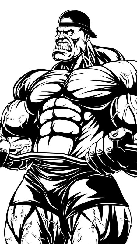Download Power in Every Curl Muscular Man Flexing Biceps Wallpaper   Wallpaperscom