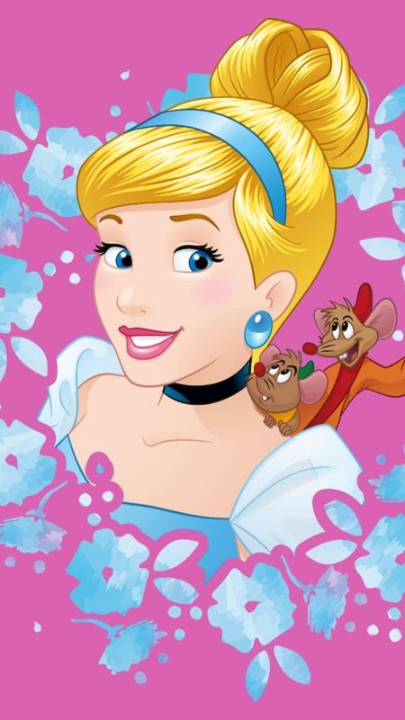 Cinderella Princess Dress Blue Art iPhone Wallpapers Free Download