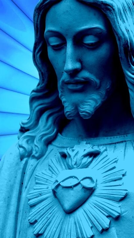 Jesus Hd - Blue Effect Wallpaper Download | MobCup