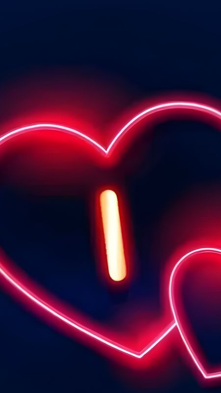 I Name - neon heart i Wallpaper Download | MobCup
