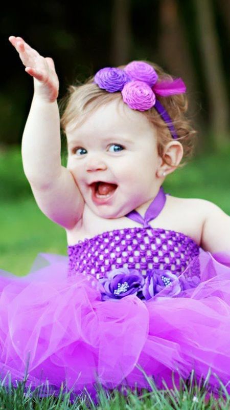 Cute Baby Live - Purple Frock Wallpaper Download | MobCup