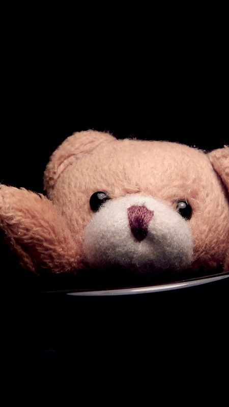 Cute Teddy Bear - Dark Theme Wallpaper Download | MobCup