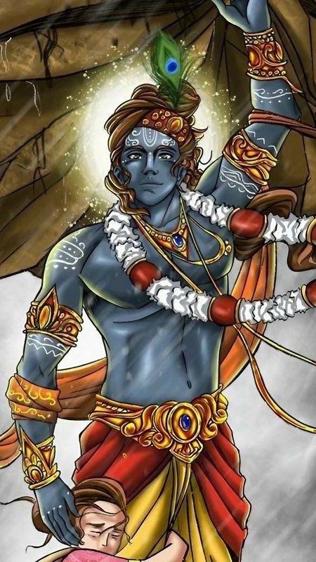 Animated Lord Krishna Animated, HD wallpaper