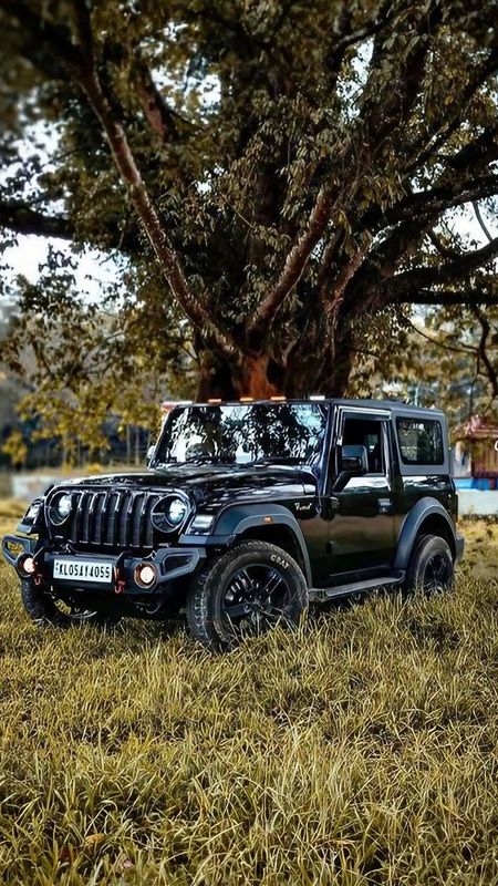 Mahindra Thar Car  Parked On Green Grass Wallpaper Download  MobCup