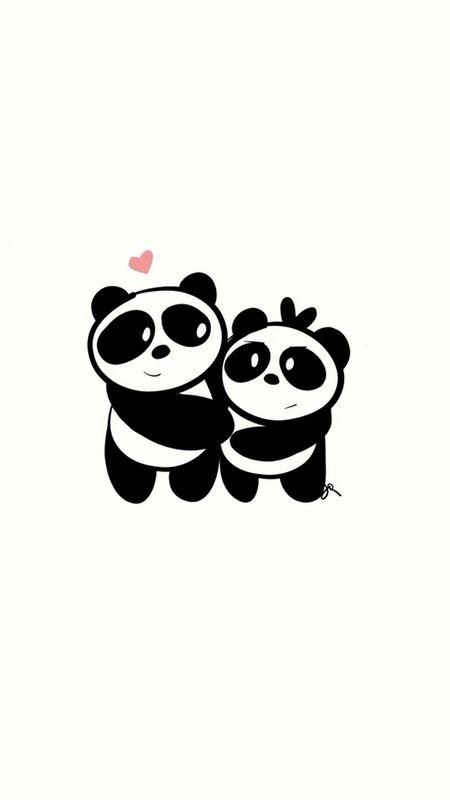 Lovely Couple - Cute Panda Wallpaper Download | MobCup