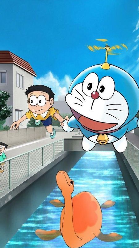 Shinchan And Doraemon - Flying - Helicopter Cap Wallpaper Download | MobCup