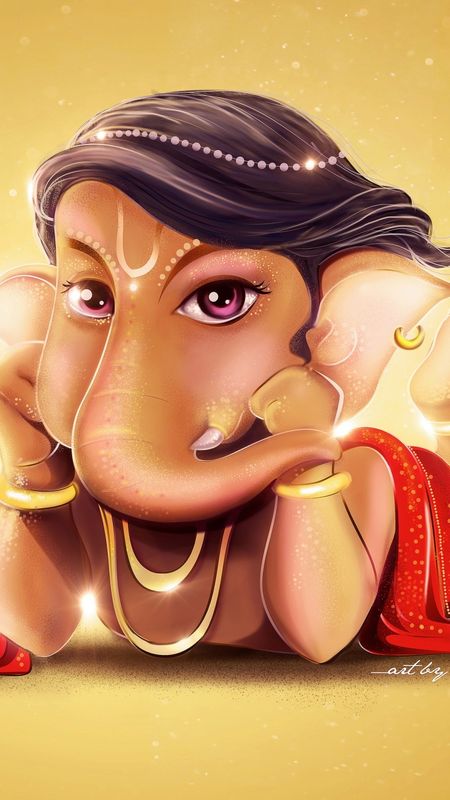 Ganpati Images Hd - Littile Ganesha - Cartoon Wallpaper Download | MobCup