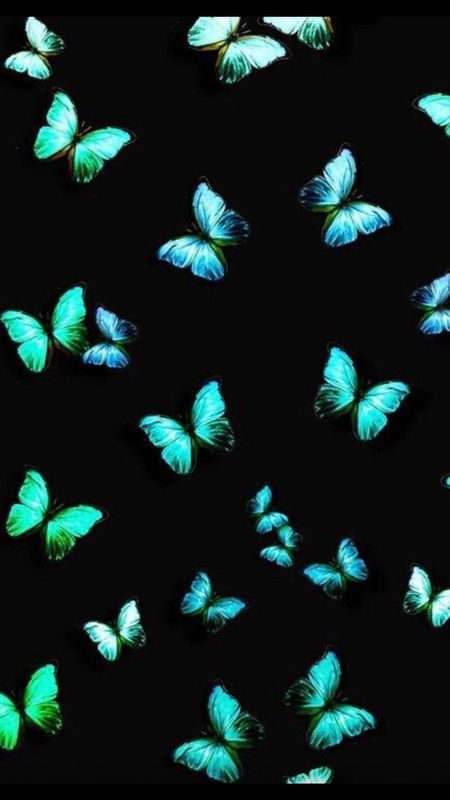 Green Butterfly | Adorable Aesthetic Wallpaper Download | MobCup