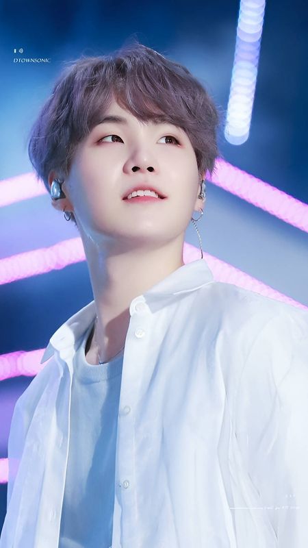 Bts Suga Cute In White Shirt Wallpaper Download | MobCup