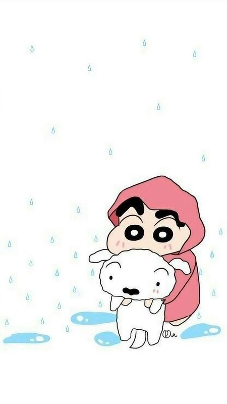 Shinchan Animal - shinchan and shiro in rain Wallpaper Download | MobCup