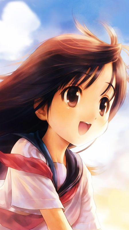 Cute Smile - Anime Girl Wallpaper Download | MobCup
