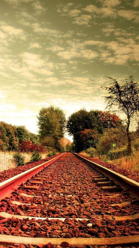 Red Rail Track Nature Wallpaper Download | MobCup