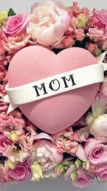 I Love You Mom - Pink Heart Wallpaper Download | MobCup