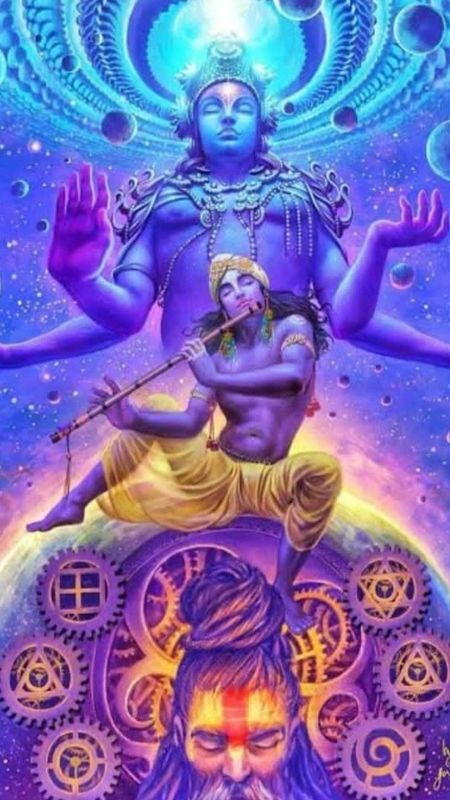 Lord Vishnu With Sheshnag HD Wallpaper