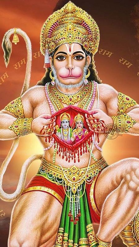 Download Divine Couple Ram Sita Against Floral Backdrop Wallpaper |  Wallpapers.com