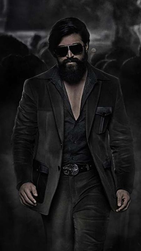 Kgf Rocky Bhai In Black Blazer Wallpaper Download 