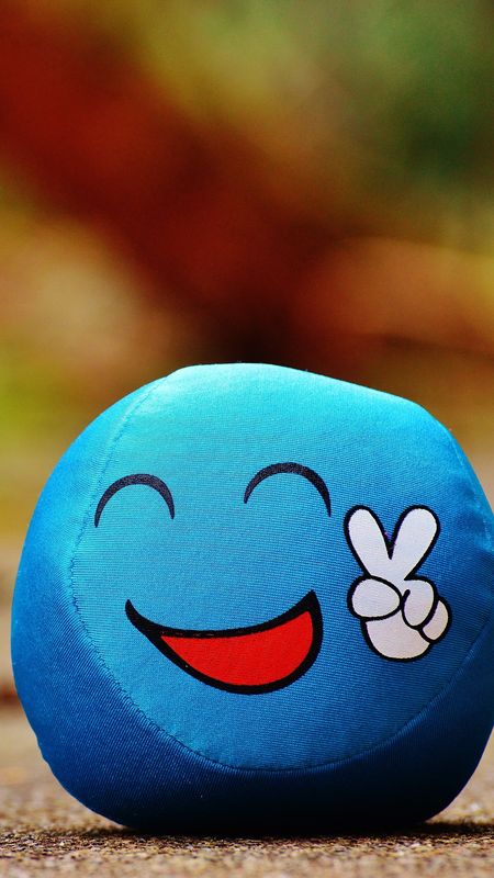 Smile Wale - Cute - Blue - Smiley Ball Wallpaper Download | MobCup