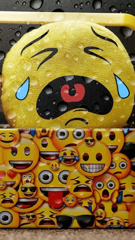 Sad Smile - Emojis Background Wallpaper Download | MobCup