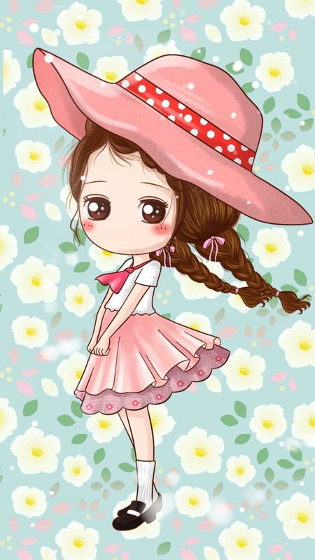Cute Cartoon Girl | Pretty | Woman Wallpaper Download | MobCup