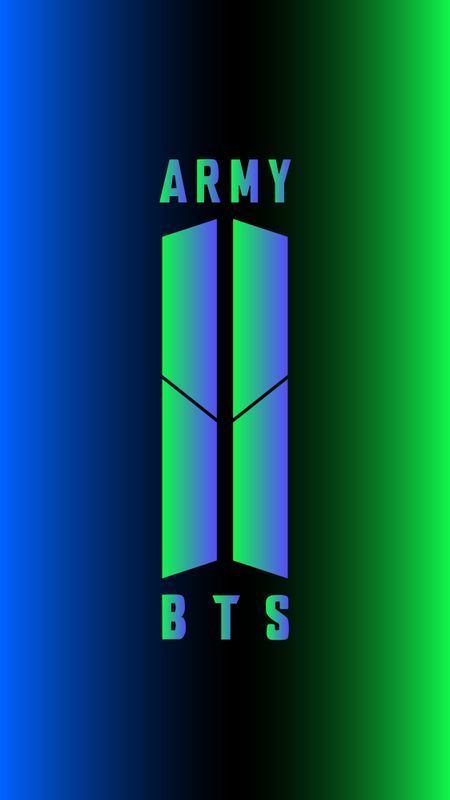 Bts Army Logo - Blue And Green Background Wallpaper Download | MobCup