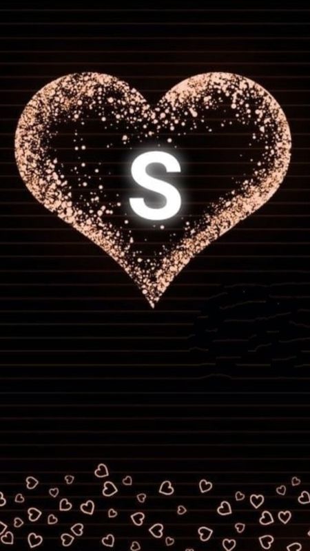 S Name Letter - Heart - Design Wallpaper Download | MobCup