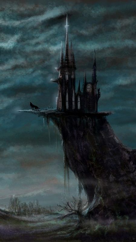inside dark castle background