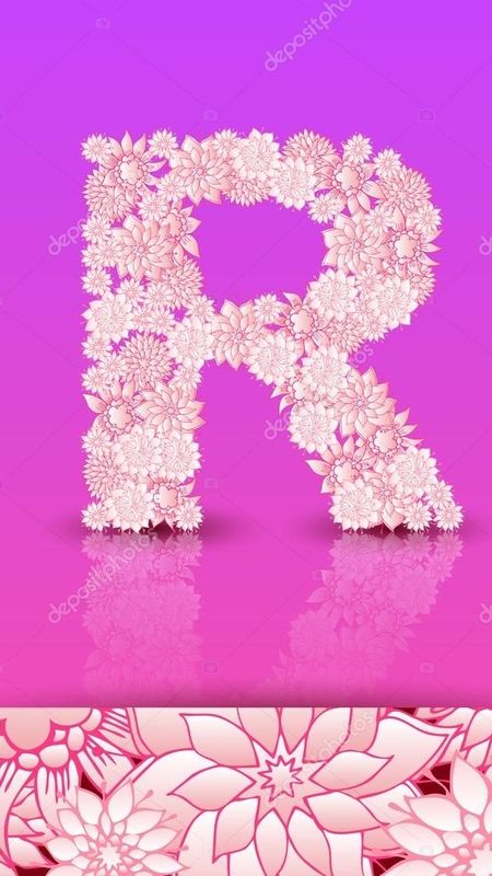 R Letter - Pink Flowers Wallpaper Download | MobCup