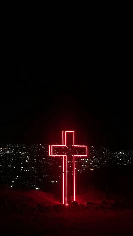 Christian Live - Jesus Cross In LED Light Wallpaper Download | MobCup