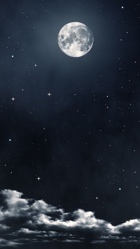 night sky with moon wallpaper
