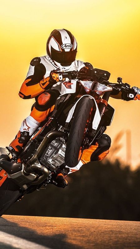 Duke Ktm - Rider Doing Stunt Wallpaper Download | MobCup