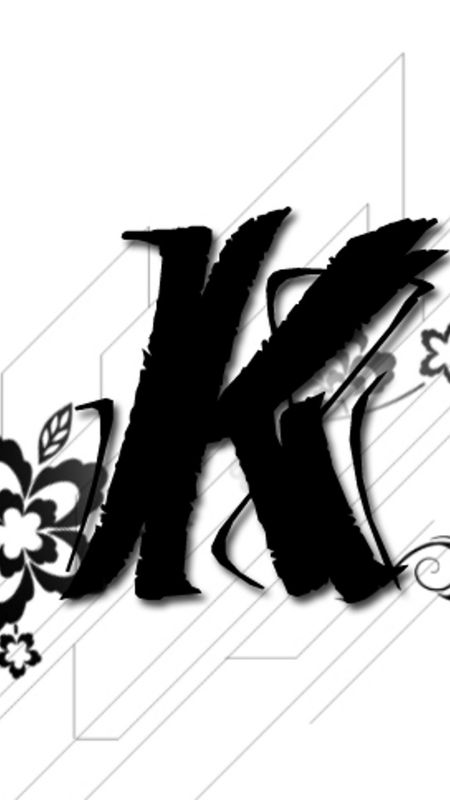 K Letter - Black And White Wallpaper Download | MobCup