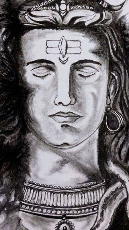 Painting Of Shiv Ji In Sketch Size A4 Size Cm Sq  GranNino