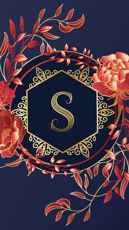 S Name Letter - Floral Design - Background Wallpaper Download | MobCup