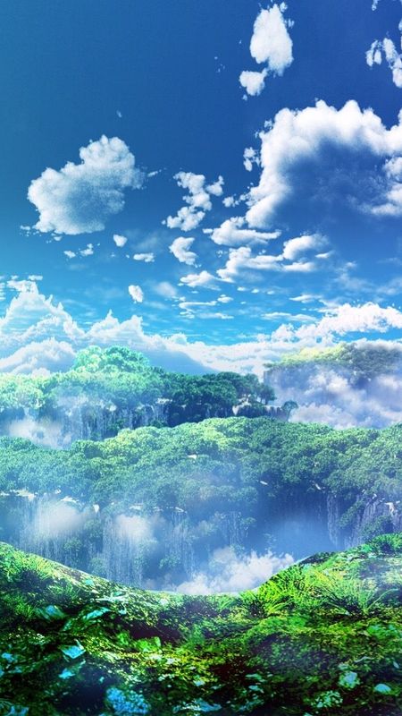 3d Scenery - Anime Beautiful Scenery Clouds Wallpaper Download | MobCup