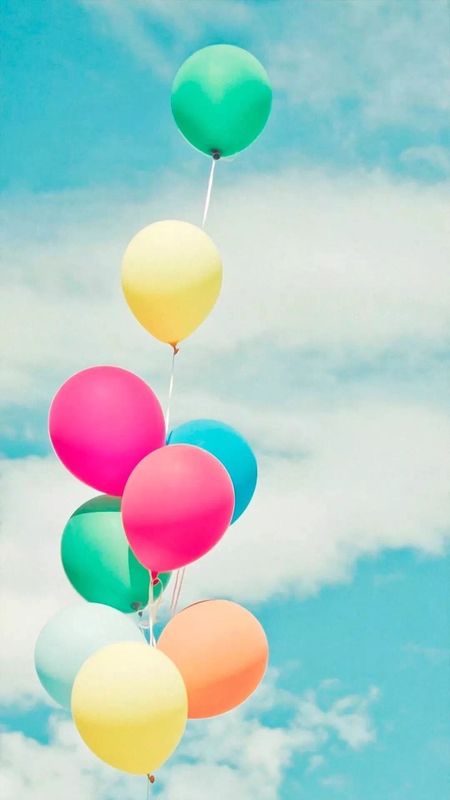 Happy Birthday | Balloons | Abstract Wallpaper Download | MobCup
