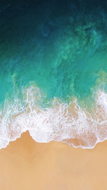 Iphone Official - Blue Sea Waves Wallpaper Download | MobCup