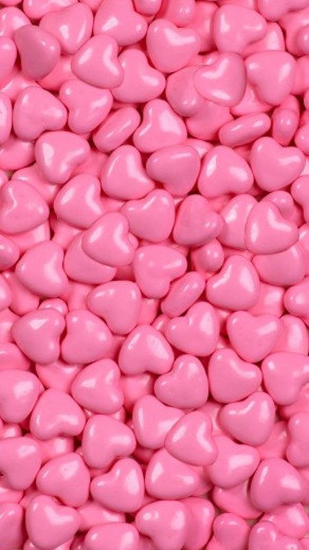 Light Pink | Heart Shape Gems Wallpaper Download | MobCup