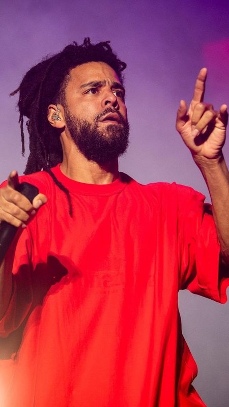 J Cole - Red Oversize Tshirt Wallpaper Download | MobCup