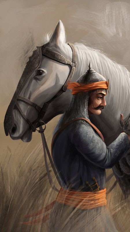 Maharana Pratap - White Horse - Portrait Wallpaper Download | MobCup