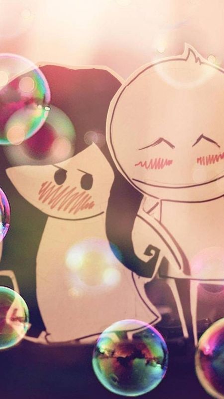 Cute Sketch Couple Wallpaper - Download to your mobile from PHONEKY