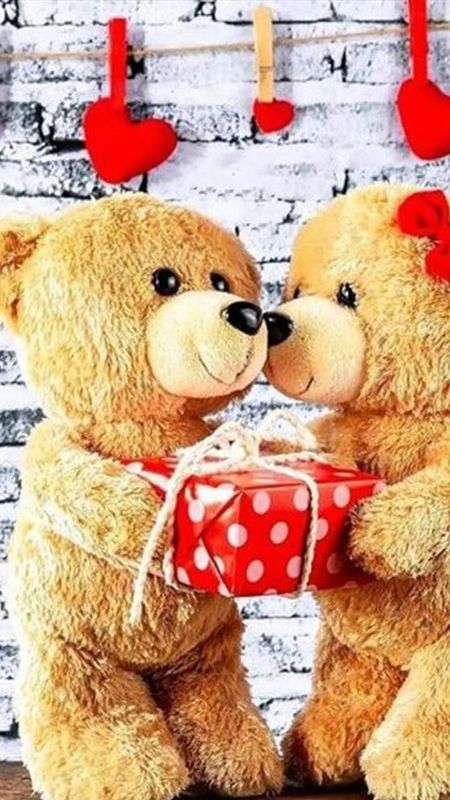 Cute Teddy Bear - Love - Couple Wallpaper Download | MobCup