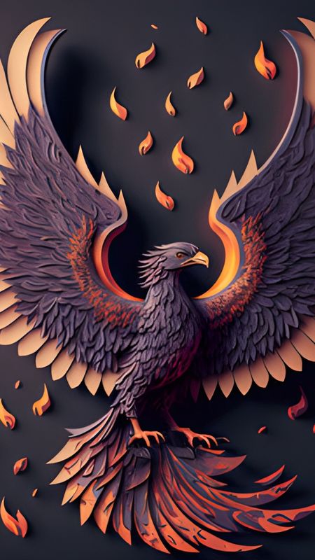 Phoenix Bird - Dark Wings Wallpaper Download | MobCup