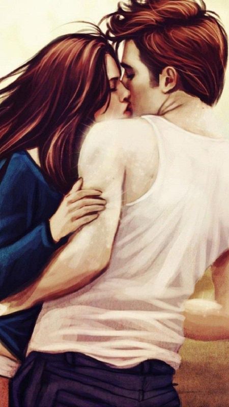 Animated Couple Kiss Wallpaper Download | MobCup