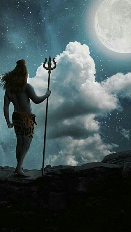 Lord Shiva Live - Moon Background Wallpaper Download | MobCup