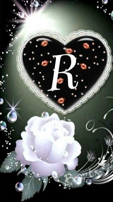 R Name - Beautiful - Heart Design Wallpaper Download | MobCup